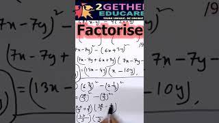 Factorisation easy method #easycommunication #2gethereducare #hiraksarkarmaths #factorisation