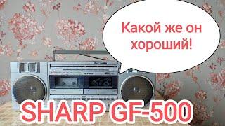 SHARP GF-500 обзор магнитолы после ремонта покупка на аукционе. Cassette deck player SHARP GF-500