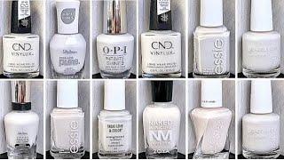 Milky White Nail Polishes. WHICH ONES STREAK? QUICK SWATCH on REAL NAILS