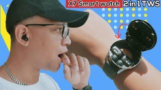 2023 NEW X7 Smart Watch 2 in 1 TWS Wireless Headphone  $34