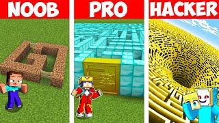 Minecraft NOOB vs PRO vs HACKER RIESEN LABYRINTH BAU CHALLENGE 