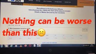 My SBI PO Final result 2021-22  Missed by .09️
