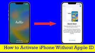 How to Activate iPhone Without Apple ID  How to activate iPhone without apple id and password 2023