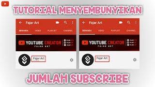 Tutorial menyembunyikan jumlah Subscriber