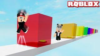 Zıplayarak Yüksek Duvarları Aş ve Parkuru Bitir - Panda ile Roblox Jump Over The Walls