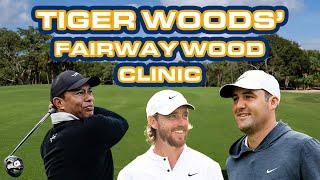 Tiger Woods Fairway Wood Clinic With Scottie Scheffler and Tommy Fleetwood  TaylorMade Golf