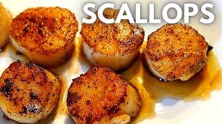 Seared Scallops with Garlic Butter sauce - Simple Recipe in 5 minutes