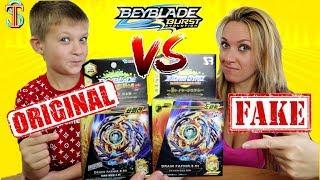 #Beyblade Fafnir FAKE VS ORIGINAL - a comparison of Takara Tomi with SB and BATTLE