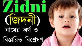 জিদনী Zidni নামের অর্থ কি? Jidni name Bangla meaning & details Boy Islamic Name ছেলে শিশুর নাম