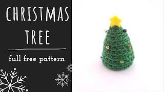 Mini christmas tree  full free crochet pattern