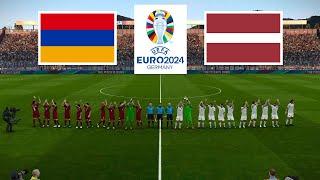 Armenia vs Latvia 2-1 All Goals Full Match  UEFA Euro 2024 Qualification  PES 2021