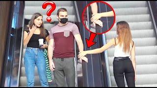 Touching Hands On Escalator Prank 2021  Prank in Georgia  Best of Just For Laughs