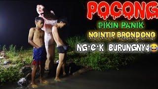 PRANK POCONG bikin panik Ngintip Brondong Ng*c*k burungnya funny ghost prank