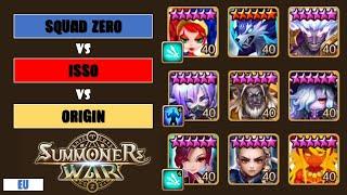 Siege Wars  Squad Zero v Origin v ISSO  Summoners War