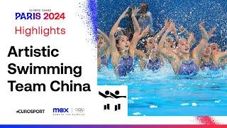 Chinas GOLD MEDAL Performance in Artistic Swimming Free Routine   #Paris2024 #Olympics