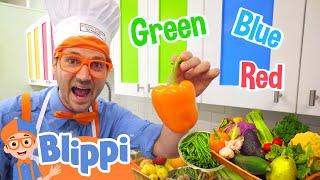 Blippis Cooking Fun Time in a Rainbow Color Kitchen  Blippi - Learn Colors and Science