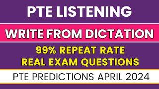 Write from Dictation  PTE Listening  Exam Questions 99% Repeat Rate  April 2024  Ambition Abroad