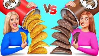 Real Food vs Chocolate Food Challenge  Food Battle by Multi DO Challenge