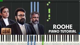 Neru Movie Song - Roohe Piano Tutorial  Malayalam Movie  Mohanlal