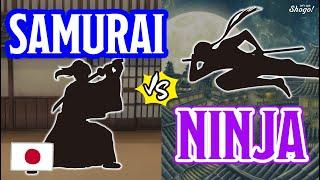 What are the 3 differences between Samurai & Ninja? Who is STRONGER Bushi or Shinobi?