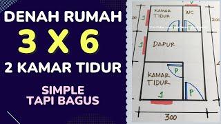 Desain Denah Rumah 3x6 2 Kamar Tidur 1 Lantai Yang Simple Tapi Bagus