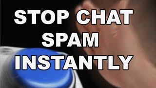 1 button to stop Twitch chat spam and allow your regulars to keep chatting