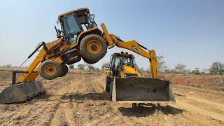 JCB 3dx Xtra with JCB 3dx Plus Stunt Together and Loading Murum in Tata Truck