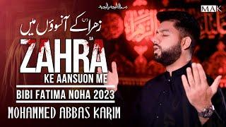 Noha Bibi Fatima 2023  ZAHRA KE ANSUON MEIN  Mohammed Abbas Karim  Ayam e Fatimiyah Noha 2023