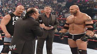 Sheriff Stone Cold Goldberg Mr McMahon & Paul Heyman Segment