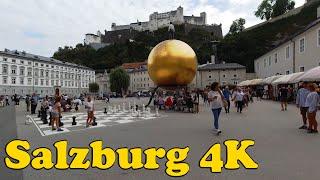 Salzburg Austria Walking tour 4K.