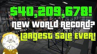 GTA Online Largest Sale Ever $40209678 One Day New World Record? Selling Everything CEO MC