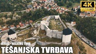 【4K】Tešanjska tvrđava Gradina Zakorači u prošlost u starom gradu Tešanj DRONE - WALKING TOUR 