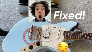 How to fix a Fender Mustang vibratowhammytrem system How to make it not suck