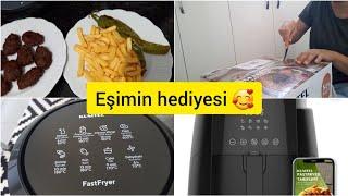 KUMTEL AİRFREY KUTU AÇILIMI️KÖFTE VE  PATATES DENEDİM️EŞİMİN HEDİYESI 