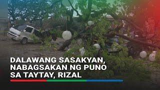 Dalawang sasakyan nabagsakan ng puno sa Taytay Rizal