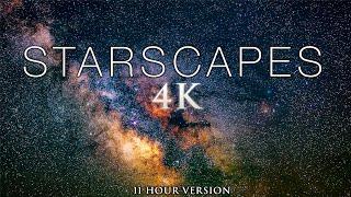 8 HOURS of STARSCAPES 4K Stunning AstroLapse Scenes + Relaxing Music for Deep Sleep & Relaxation