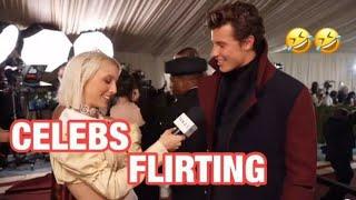 Celebs FLIRTING with interviewers Harry Styles Timothee Chalamet etc