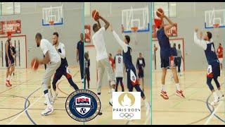 STEPH CURRYs SOME PHYSICAL DEFENCE ON KEVIN DURANT & D.BOOKER IN MID POST IN TODAYS TEAMUSA PRACTICE