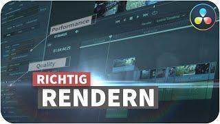 Die BESTEN SETTINGS für schnelles Rendern - Die große Davinci-Resolve-Woche Teil 1