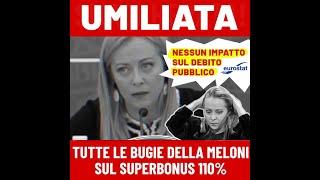 Giorgia Meloni umiliata da Eurostat SUPERBONUS 110 NESSUN IMPATTO SUL DEBITO PUBBLICO