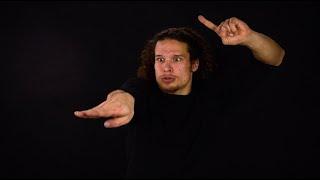 Deaf Mans ASL Storytelling Lightning Bolt