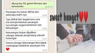 Prank chat  pacar pake lagu Jawa aku tenang langsung terharu