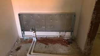 How to connect the distributor for underfloor heating with the ppr pipe and how to test it