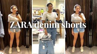 Zara Denim Shorts Try On Haul for Pear Shaped Body