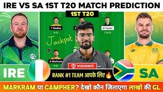 IRE vs SA Dream11 TeamIRE vs SA Dream11 Prediction Ireland vs South Africa 1st T20IRE vs SA Today