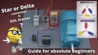 How to wire Star and Delta connection in DOL Starter ? guide for absolute beginners