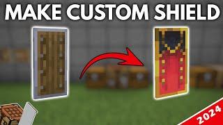 How to Make Custom Shield Easily Minecraft - TUTORIAL