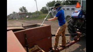 DIRTY Haybaler Cleanout - Satisfying - Farm ASMR