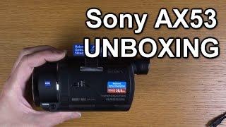 Sony FDR-AX53 4K camcorder unboxing