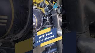 yezdi Zawa bike chassis Number kaha hota hai? #zawa #yezdi #zawabike  #automobile #chassisnumber